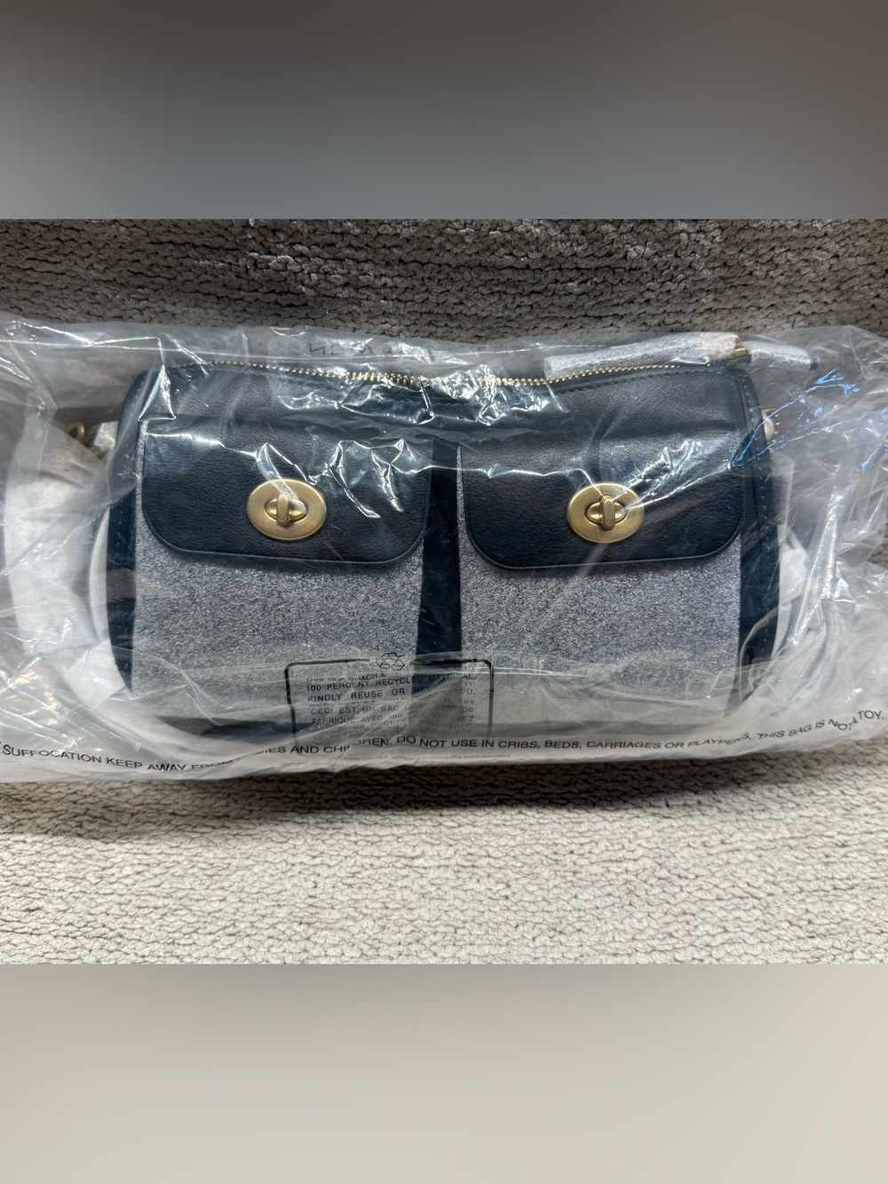 🤍New Coach  Waverly Twin Turnlock Bag in Black